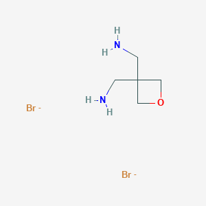 molecular formula C5H12Br2N2O-2 B15507083 3,3-Oxetanedimethanamine dibromide 