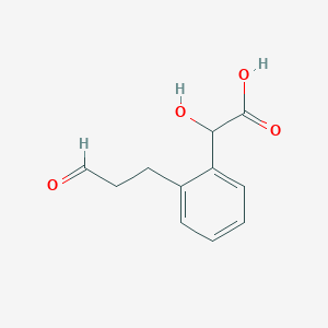 molecular formula C11H12O4 B15507101 (2-(Carboxy(hydroxy)methyl)phenyl)propanal 