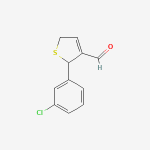 molecular formula C11H9ClOS B15507103 2-(3-Chlorophenyl)-2,5-dihydrothiophene-3-carbaldehyde 