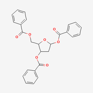 molecular formula C26H22O7 B15507105 1,3,5-Tri-O-benzoyl-2-deoxyribofuranose 