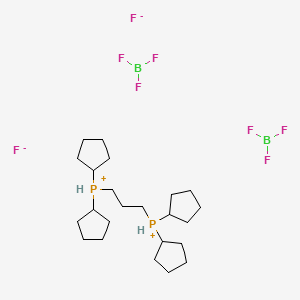 Dicyclopentyl(3-dicyclopentylphosphaniumylpropyl)phosphanium;trifluoroborane;difluoride