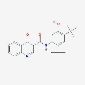 N-(2,4-ditert-butyl-5-hydroxyphenyl)-4-oxo-3H-quinoline-3-carboxamide