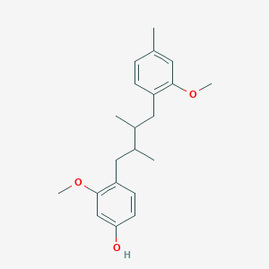 molecular formula C21H28O3 B15507212 3-Methoxy-4-[4-(2-methoxy-4-methylphenyl)-2,3-dimethylbutyl]phenol 