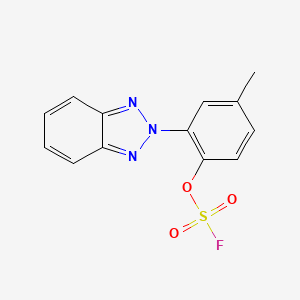 molecular formula C13H10FN3O3S B15507232 2-(1,2,3-Benzotriazol-2-yl)-4-methylphenyl sulfurofluoridate 