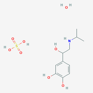 molecular formula C11H21NO8S B15507258 4-[1-Hydroxy-2-(propan-2-ylamino)ethyl]benzene-1,2-diol;sulfuric acid;hydrate 