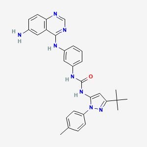 1-{3-[(6-Aminoquinazolin-4-Yl)amino]phenyl}-3-[3-Tert-Butyl-1-(4-Methylphenyl)-1h-Pyrazol-5-Yl]urea