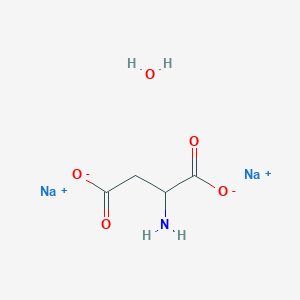 molecular formula C4H7NNa2O5 B15507310 Disodium;2-aminobutanedioate;hydrate 