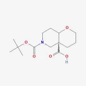 molecular formula C14H23NO5 B15507317 (4aR)-6-[(2-methylpropan-2-yl)oxycarbonyl]-3,4,5,7,8,8a-hexahydro-2H-pyrano[3,2-c]pyridine-4a-carboxylic acid 