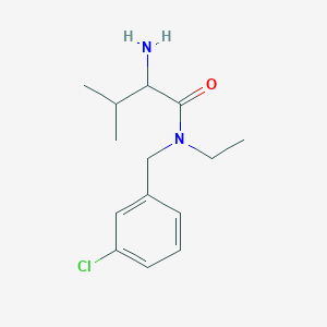 molecular formula C14H21ClN2O B15507325 2-amino-N-[(3-chlorophenyl)methyl]-N-ethyl-3-methylbutanamide 