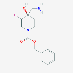 molecular formula C14H19FN2O3 B15507328 benzyl (4S)-4-(aminomethyl)-3-fluoro-4-hydroxypiperidine-1-carboxylate 