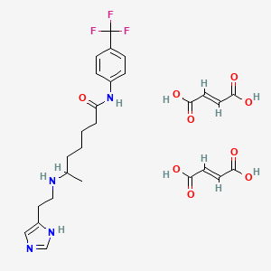 molecular formula C27H33F3N4O9 B15507353 HTMT (dimaleate) 