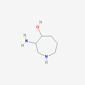 molecular formula C6H14N2O B15507371 3-Aminoazepan-4-OL 