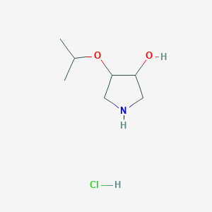 molecular formula C7H16ClNO2 B15507391 trans-4-Isopropoxypyrrolidin-3-ol hydrochloride 