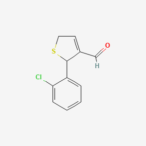 molecular formula C11H9ClOS B15507400 2-(2-Chlorophenyl)-2,5-dihydrothiophene-3-carbaldehyde 