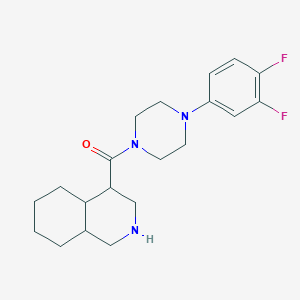 molecular formula C20H27F2N3O B15507409 ((4S,4aS,8aR)-decahydroisoquinolin-4-yl)(4-(3,4-difluorophenyl)piperazin-1-yl)methanone 