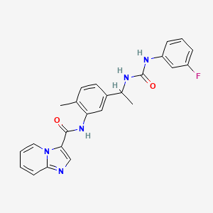 N-[5-[1-[(3-fluorophenyl)carbamoylamino]ethyl]-2-methylphenyl]imidazo[1,2-a]pyridine-3-carboxamide