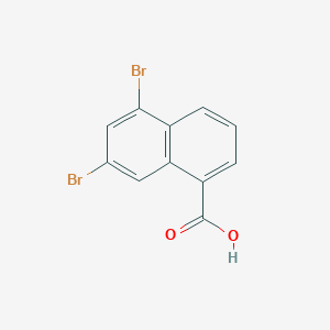 molecular formula C11H6Br2O2 B15507483 5,7-Dibromo-1-naphthoic acid 