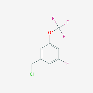 molecular formula C8H5ClF4O B15507485 1-(Chloromethyl)-3-fluoro-5-(trifluoromethoxy)benzene 