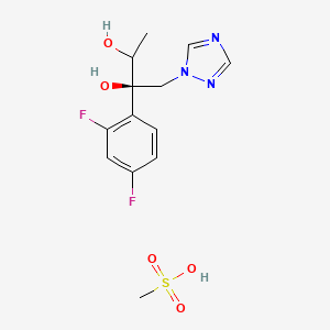 molecular formula C13H17F2N3O5S B15507511 (2R,3R)-2-(2,4-Difluorophenyl)-1-(1H-1,2,4-triazol-1-yl)-2,3-butanediol methanesulfonate 