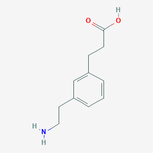 molecular formula C11H15NO2 B15507516 3-(3-(2-Aminoethyl)phenyl)propanoic acid 