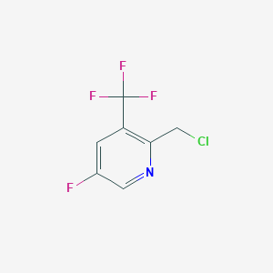 molecular formula C7H4ClF4N B15507566 5-Fluoro-2-(chloromethyl)-3-(trifluoromethyl)pyridine 