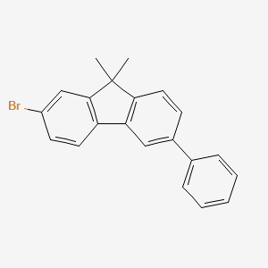 molecular formula C21H17Br B15507576 2-Bromo-9,9-dimethyl-6-phenyl-9H-fluorene 