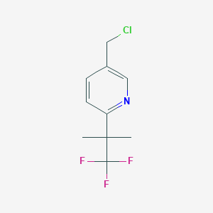 molecular formula C10H11ClF3N B15507623 5-(Chloromethyl)-2-(1,1,1-trifluoro-2-methylpropan-2-yl)pyridine 