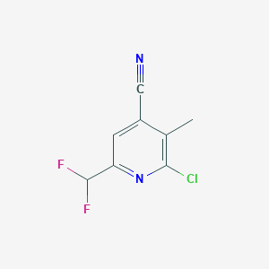 2-Chloro-4-cyano-6-(difluoromethyl)-3-methylpyridine