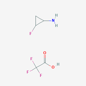 molecular formula C5H7F4NO2 B15507640 1-Amino-2-fluorocyclopropane trifluoroacetate 