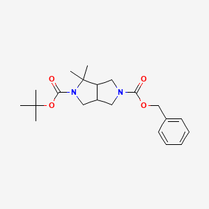 5-Benzyl 2-(tert-butyl) 1,1-dimethyltetrahydropyrrolo[3,4-c]pyrrole-2,5(1H,3H)-dicarboxylate