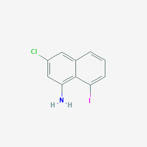 molecular formula C10H7ClIN B15507697 3-Chloro-8-iodonaphthalen-1-amine 