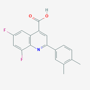 molecular formula C18H13F2NO2 B15507734 2-(3,4-Dimethylphenyl)-6,8-difluoroquinoline-4-carboxylic acid 