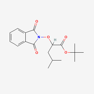 molecular formula C18H23NO5 B15507768 Tert-butyl 2-(1,3-dioxoisoindol-2-yl)oxy-4-methylpentanoate 