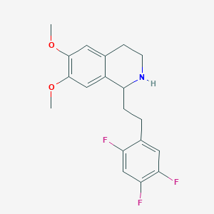 molecular formula C19H20F3NO2 B15507825 6,7-Dimethoxy-1-[2-(2,4,5-trifluorophenyl)ethyl]-1,2,3,4-tetrahydroisoquinoline 