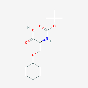 molecular formula C14H25NO5 B15507829 N-(tert-Butoxycarbonyl)-O-cyclohexyl-D-serine 