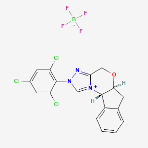 molecular formula C18H13BCl3F4N3O B15507839 (1S,9S)-4-(2,4,6-trichlorophenyl)-8-oxa-4,5-diaza-2-azoniatetracyclo[7.7.0.02,6.011,16]hexadeca-2,5,11,13,15-pentaene;tetrafluoroborate 