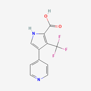 4-(Pyridin-4-yl)-3-(trifluoromethyl)-1H-pyrrole-2-carboxylic acid