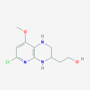 molecular formula C10H14ClN3O2 B15507860 2-(6-Chloro-8-methoxy-1,2,3,4-tetrahydropyrido[2,3-b]pyrazin-3-yl)ethanol 