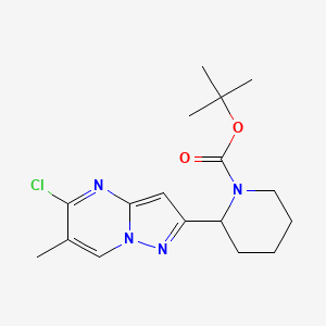 molecular formula C17H23ClN4O2 B15507874 (S)-tert-Butyl 2-(5-chloro-6-methylpyrazolo[1,5-a]pyrimidin-2-yl)piperidine-1-carboxylate 