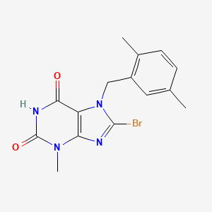 8-Bromo-7-(2,5-dimethylbenzyl)-3-methyl-1H-purine-2,6(3H,7H)-dione