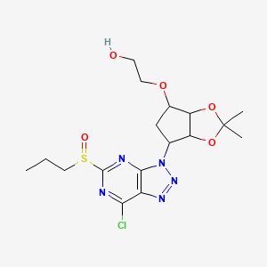 2-[[6-(7-chloro-5-propylsulfinyltriazolo[4,5-d]pyrimidin-3-yl)-2,2-dimethyl-4,5,6,6a-tetrahydro-3aH-cyclopenta[d][1,3]dioxol-4-yl]oxy]ethanol