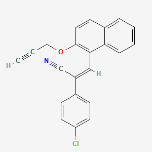 molecular formula C22H14ClNO B15507926 (2Z)-2-(4-chlorophenyl)-3-[2-(prop-2-yn-1-yloxy)naphthalen-1-yl]prop-2-enenitrile 