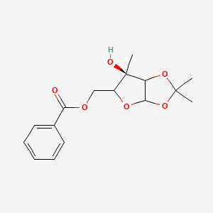 molecular formula C16H20O6 B15507938 ((3aR,5R,6R,6aR)-6-Hydroxy-2,2,6-trimethyltetrahydrofuro[2,3-d][1,3]dioxol-5-yl)methyl benzoate 