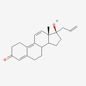 molecular formula C21H26O2 B15507946 (13S,17R)-17-hydroxy-13-methyl-17-prop-2-enyl-1,2,6,7,8,14,15,16-octahydrocyclopenta[a]phenanthren-3-one 