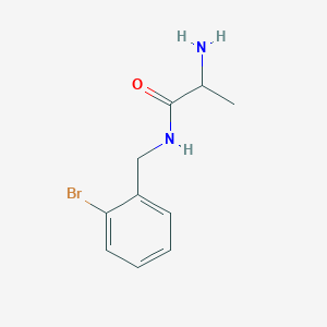 molecular formula C10H13BrN2O B15508001 2-amino-N-[(2-bromophenyl)methyl]propanamide 