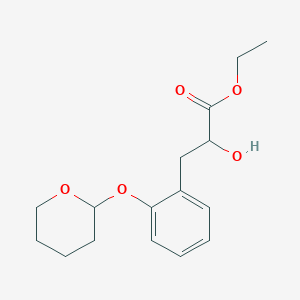 Ethyl (2R)-2-hydroxy-3-(2-((tetrahydro-2H-pyran-2-yl)oxy)phenyl)propanoate