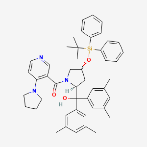 [(2S,4R)-2-[bis(3,5-dimethylphenyl)hydroxymethyl]-4-[[(1,1-dimethylethyl)diphenylsilyl]oxy]-1-pyrrolidinyl][4-(1-pyrrolidinyl)-3-pyridinyl]methanone