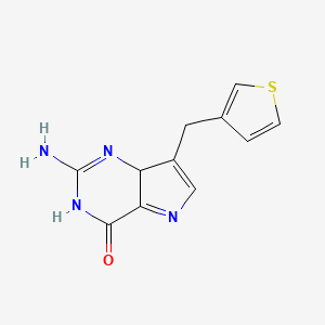 molecular formula C11H10N4OS B15508042 2-Amino-7-(thiophen-3-ylmethyl)-3,7a-dihydropyrrolo[3,2-d]pyrimidin-4-one 