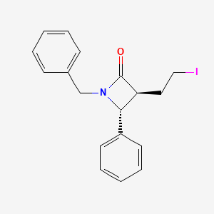 molecular formula C18H18INO B15508095 (3S,4R)-1-Benzyl-3-(2-iodoethyl)-4-phenylazetidin-2-one 