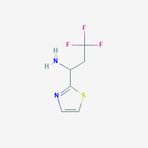 molecular formula C6H7F3N2S B15508102 3,3,3-Trifluoro-1-(thiazol-2-yl)propan-1-amine 